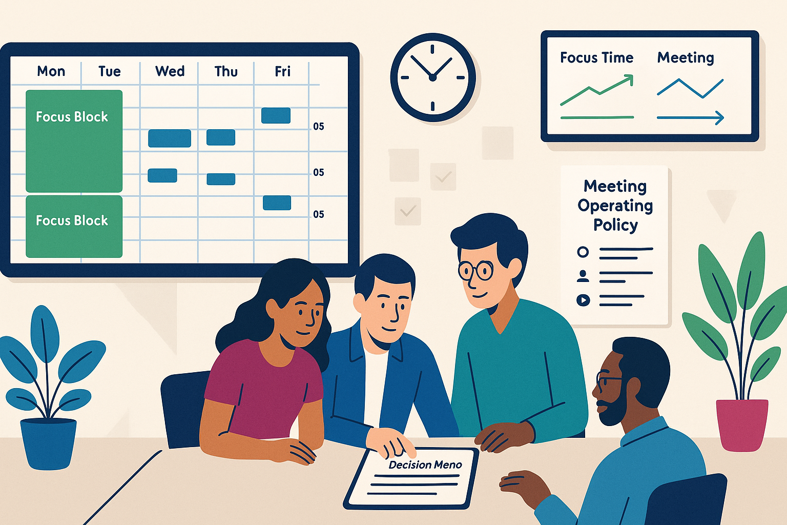 Tame Meeting Overload, Protect Focus: Rules, Rituals, Metrics